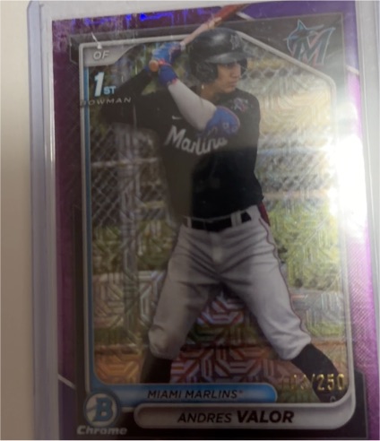 2024 Bowman Chrome #BCP-196 Andres Valor — front