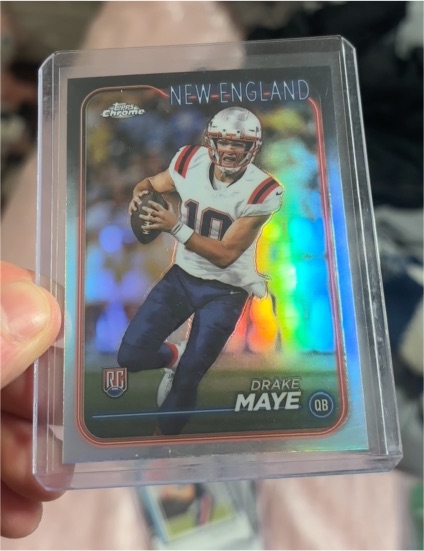 2024 Topps Chrome #203 Drake Maye — front