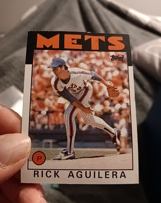 1986 Topps #599 Rick Aguilera — front