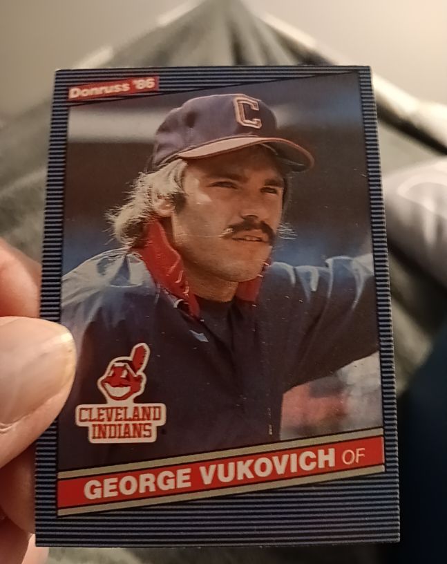 1986 Donruss #346 George Vukovich Cleveland Indians — front