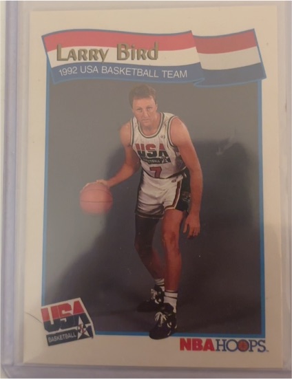 1991-92 NBA Hoops #52 Larry Bird 1992 USA Basketball Team — front