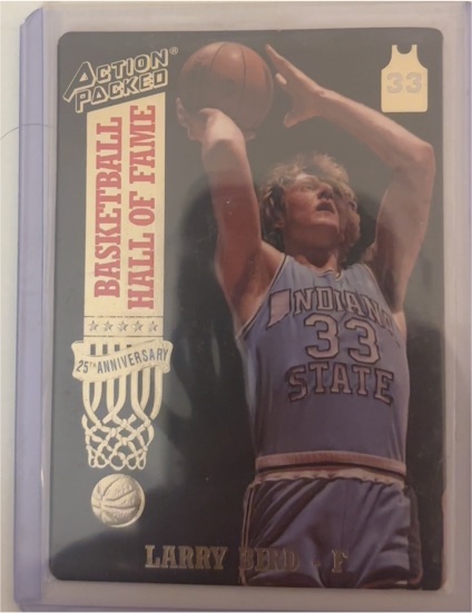 1993 Action Packed Hall of Fame #18 Larry Bird — front
