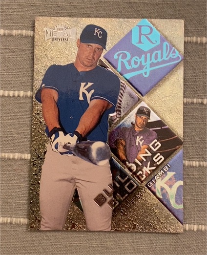 1999 Skybox Metal Universe #268 Jeremy Giambi Building Blocks Kansas City Royals — front