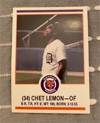 1989 Michigan State Police #34 Chet Lemon — front