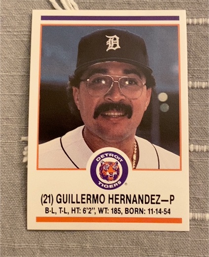1989 Michigan State Police Detroit Tigers #21 Guillermo Hernandez — front