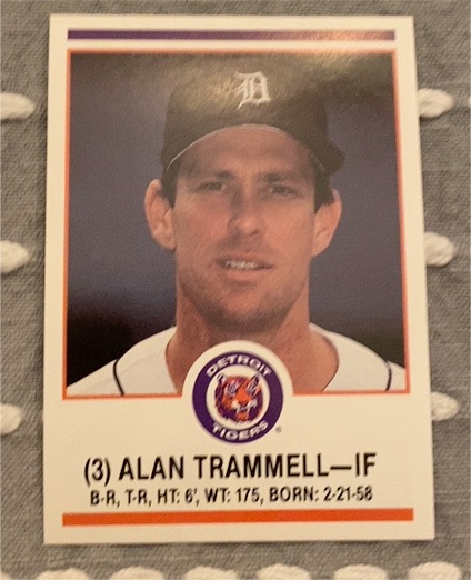 1989 Michigan State Police #3 Alan Trammell — front