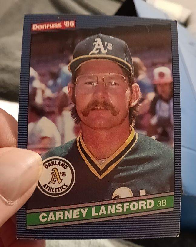 1986 Donruss #55 Carney Lansford — front