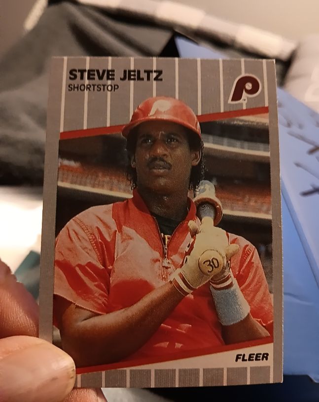 1989 Fleer #573 Steve Jeltz — front