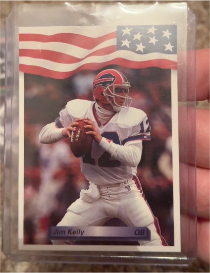 1992 All World #153 Jim Kelly — front