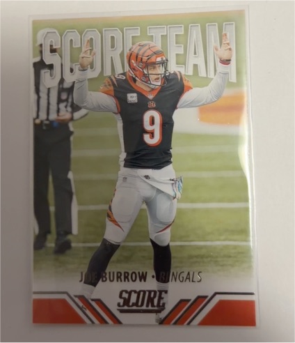 2021 Panini Score #ST8 Joe Burrow Score Team — front