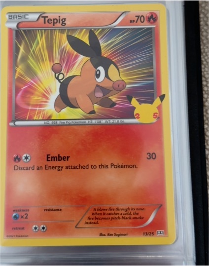 2021 Pokémon McDonald's Tepig #13/25 — front