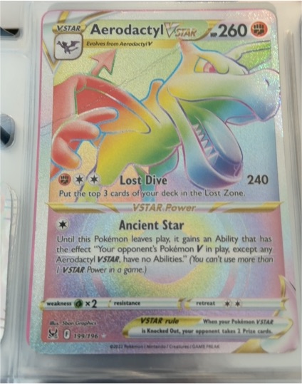 2022 Pokémon Lost Origin #199 Aerodactyl VSTAR — front