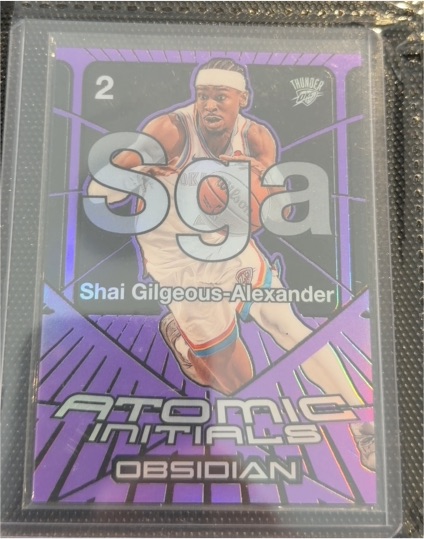 2024-25 Panini Obsidian #14 Shai Gilgeous-Alexander Atomic Initials — front