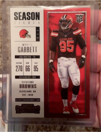 2017 Panini Contenders Season Ticket #44 Myles Garrett — front