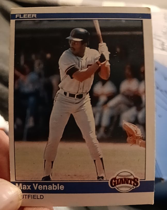 1984 Fleer #385 Max Venable — front
