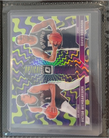 2024-25 Donruss Optic #5 David Robinson/Victor Wembanyama Optical Illusions — front