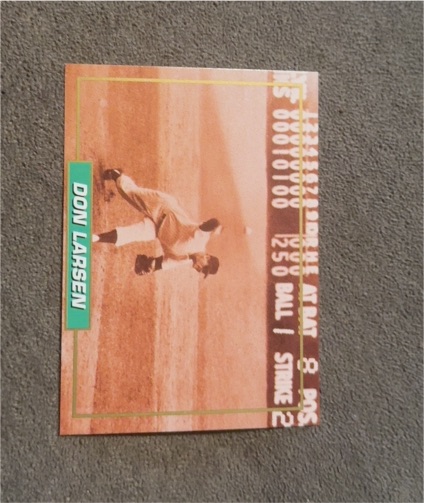 1995 Mennen Skin Bracer Don Larsen The Perfect Game Baseball Card — front