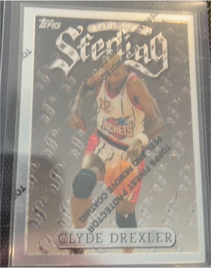 1996-97 Topps Finest Sterling #50 Clyde Drexler — front