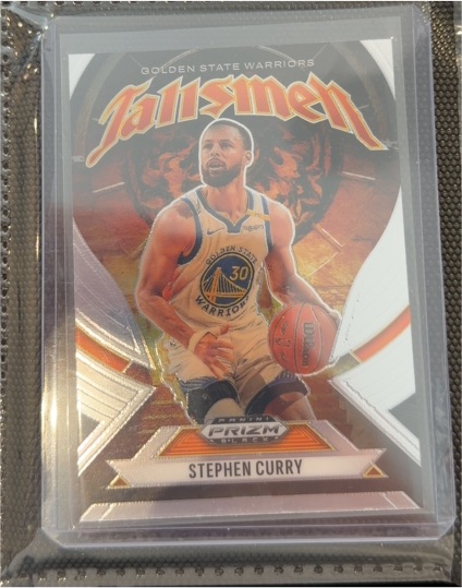 2024-25 Panini Prizm Black #7 Stephen Curry Talismen Silver Prizm — front
