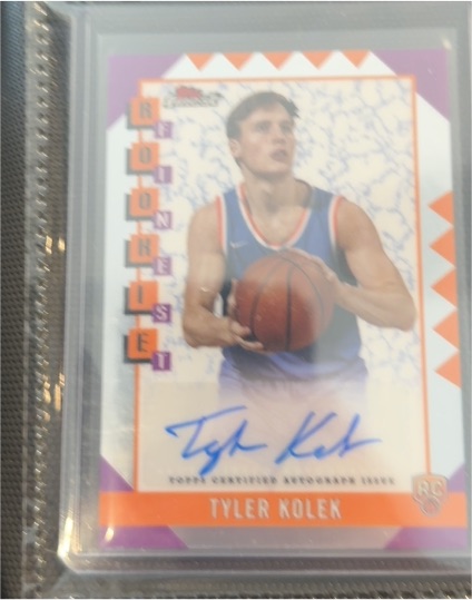 2024-25 Topps Finest Rookie Finest Autographs Tyler Kolek — front