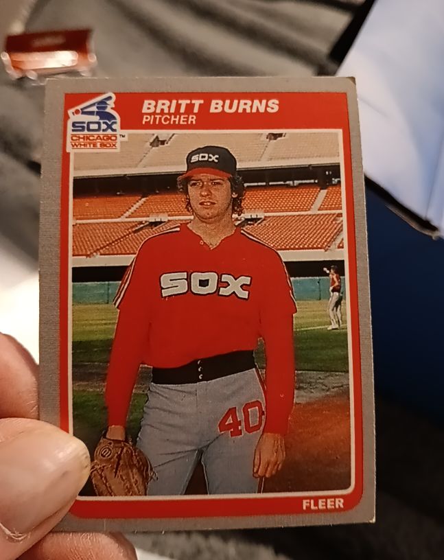1985 Fleer #509 Britt Burns — front
