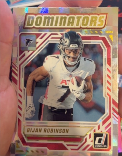 2025 Donruss #DOM-BRN Bijan Robinson Dominators — front