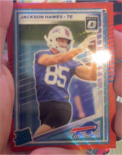 2025 Panini Donruss Optic #357 Jackson Hawes Rated Rookie Preview Red Pandora — front