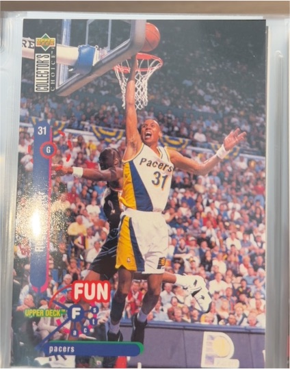 1995-96 Upper Deck Collector's Choice #176 Reggie Miller Indiana Pacers — front
