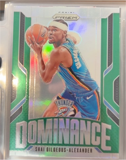 2024-25 Panini Prizm Dominance Green Prizm #11 Shai Gilgeous-Alexander — front