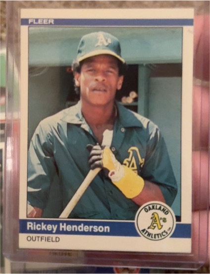 1984 Fleer #447 Rickey Henderson — front