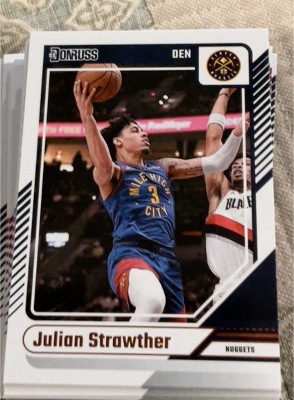 2024-25 Panini Donruss #182 Julian Strawther Denver Nuggets — front