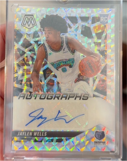 2024-25 Panini Mosaic #RAM-WEL Jaylen Wells Rookie Autographs — front