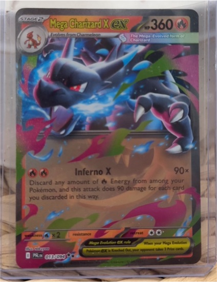2014 Pokémon ME02: Phantasmal Flames #013 Mega Charizard X ex — front