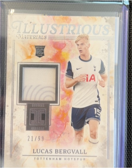 2024-25 Panini Impeccable Illustrious Materials #21 Lucas Bergvall — front