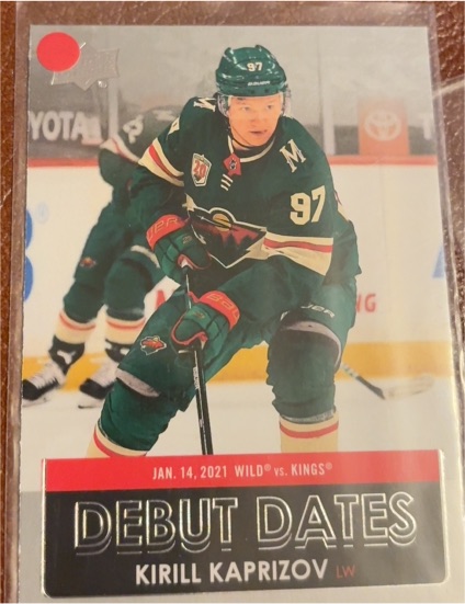 2021-22 Upper Deck Debut Dates #DD-25 Kirill Kaprizov — front