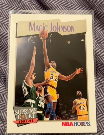 1991-92 NBA Hoops #473 Magic Johnson — front