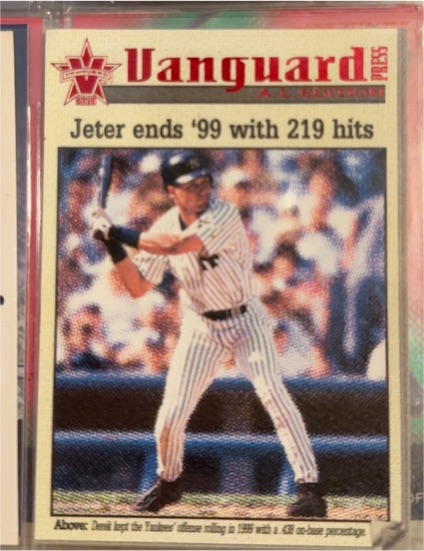 2000 Pacific Vanguard Press #7 Derek Jeter — front