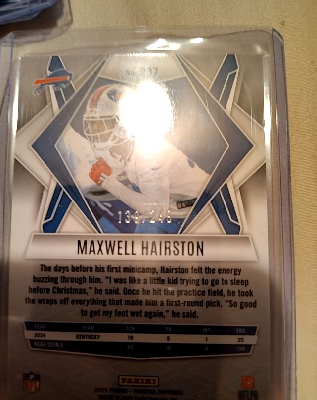 2025 Panini Phoenix #237 Maxwell Hairston — front