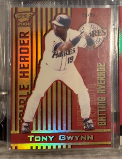 2000 Pacific Revolution #9 Tony Gwynn Triple Header Silver — front