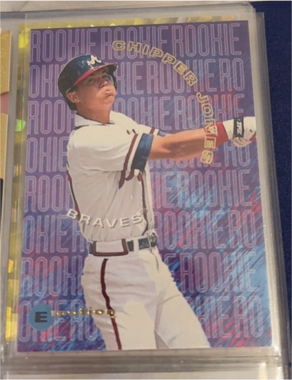 1995 Skybox Emotion Rookies #8 Chipper Jones — front