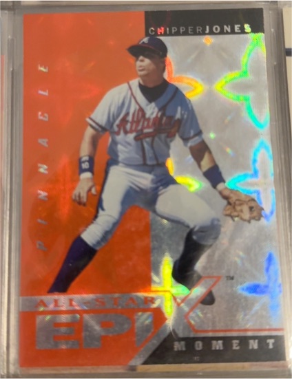 1998 Pinnacle Plus All-Star Epix Moment Orange Foil #E15 Chipper Jones — front