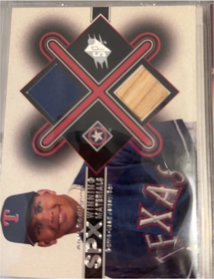 2001 Upper Deck SPx Winning Materials #AR2 Alex Rodriguez — front