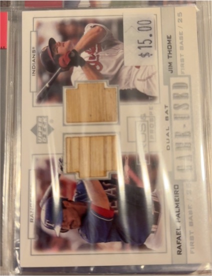 2001 Upper Deck Pros and Prospects #PP-PT Rafael Palmeiro Jim Thome — front