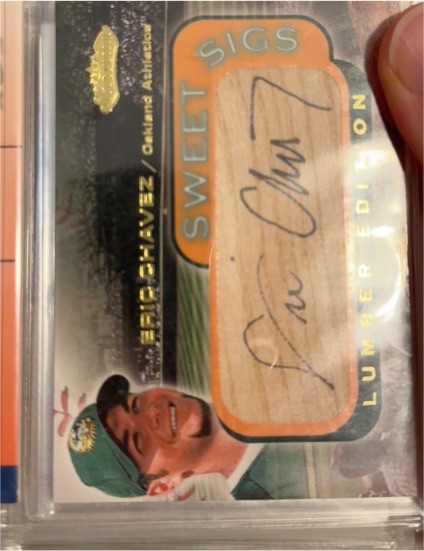 2001 Fleer Showcase Sweet Sigs Lumber Edition #NNO Eric Chavez — front