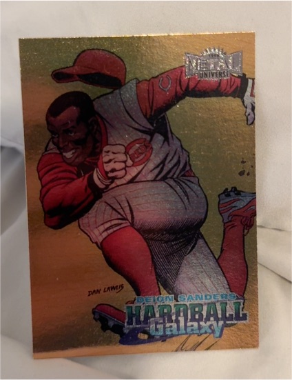 1998 Fleer Metal Universe #207 Deion Sanders Hardball Galaxy — front