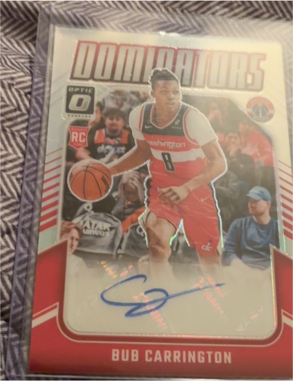 2024-25 Donruss Optic #Bub Carrington Dominators Silver Prizm Auto — front
