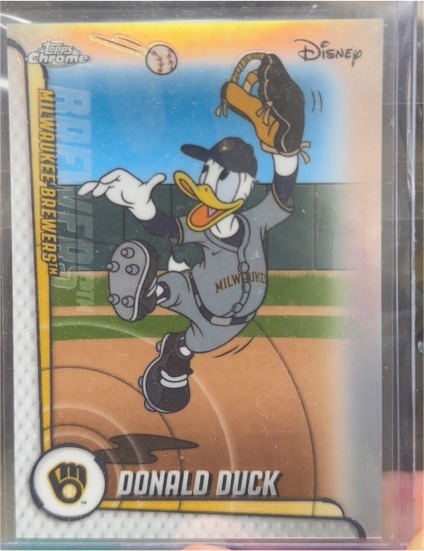2025 Topps Chrome Update #MLBA-17 Donald Duck Milwaukee Brewers — front