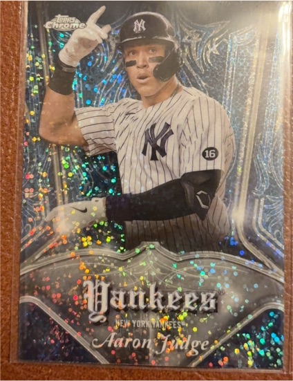 2022 Topps Chrome #P-2 Aaron Judge Pinstriped Insert — front