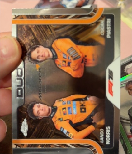 2025 Topps Chrome Formula 1 #166 Lando Norris Oscar Piastri Duo — front