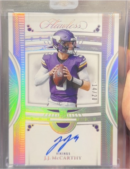 2024 Panini Flawless Rookie Debut Signatures J.J. McCarthy #RDS-JJM — front